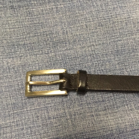 Lands' End Accessories - Lands end black belt w silver buckle